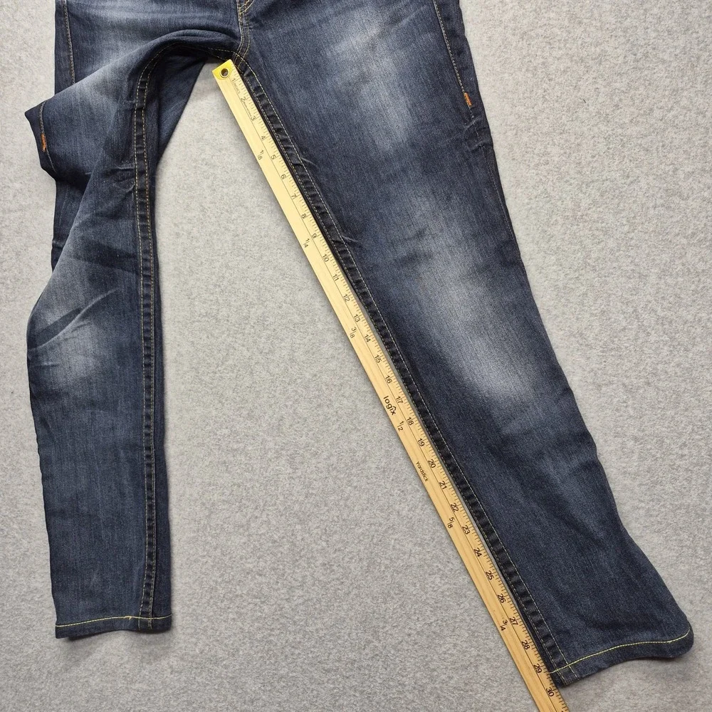 True Religion Jeans Womens 32x30 Blue Flap Pocket Stretch Vintage Skinny